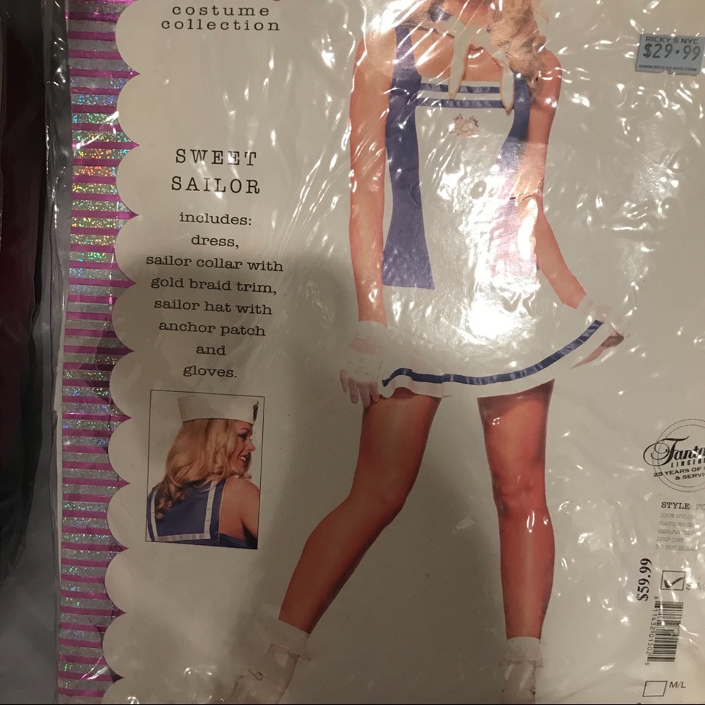 Blue white salior costume